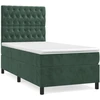 Image de vidaXL Lit boxspring avec matelas vert foncé 90x190 cm velours