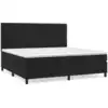 Image de vidaXL Lit boxspring avec matelas noir 200x200 cm velours