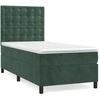 Image de vidaXL Lit boxspring avec matelas vert foncé 90x190 cm velours