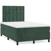 Image de vidaXL Lit boxspring avec matelas vert fonc © 120x200 cm velours