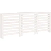 Image de vidaXL Habillage de radiateur Blanc 210x21x85 cm Pin massif