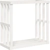 Image de vidaXL Étagère pour bois de chauffage d'extérieur Blanc 108x52x106 cm Pin massif