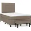 Image de vidaXL Lit Boxspring avec matelas Taupe 120x200 cm Tissu