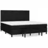 Image de vidaXL Lit boxspring avec matelas noir 200x200 cm tissu