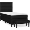Image de vidaXL Lit boxspring avec matelas noir 100x200 cm tissu