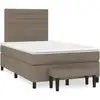 Image de vidaXL Lit Boxspring avec matelas Taupe 120x200 cm Tissu