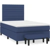 Image de vidaXL Lit boxspring avec matelas bleu 120x200 cm Tissu