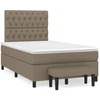 Image de vidaXL Lit Boxspring avec matelas Taupe 120x200 cm Tissu