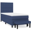 Image de vidaXL Lit boxspring avec matelas bleu 90x190 cm Tissu