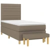 Image de vidaXL Lit Boxspring avec matelas Taupe 80x200 cm Tissu