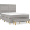 Image de vidaXL Lit boxspring avec matelas gris clair 140x200 cm Tissu