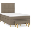 Image de vidaXL Lit Boxspring avec matelas Taupe 120x200 cm Tissu