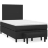 Image de vidaXL Lit boxspring avec matelas noir 120x200 cm similicuir