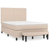 Image de vidaXL Lit Boxspring Matelas Marron Cappuccino 140x200cm Similicuir