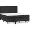 Image de vidaXL Lit boxspring avec matelas noir 160x200 cm similicuir