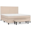 Image de vidaXL Sommier tapissier matelas cappuccino-marron 160x200 cm simili cuir
