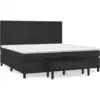 Image de vidaXL Lit boxspring avec matelas noir 200x200 cm similicuir