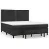 Image de vidaXL Lit boxspring avec matelas noir 180x200 cm similicuir