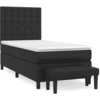 Image de vidaXL Lit boxspring avec matelas noir 80x200 cm similicuir