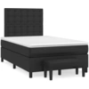Image de vidaXL Lit boxspring avec matelas noir 120x200 cm similicuir