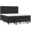 Image de vidaXL Lit boxspring avec matelas noir 180x200 cm similicuir