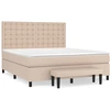 Image de vidaXL Lit boxspring matelas cappuccino brun 180x200 cm similicuir