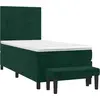 Image de vidaXL Lit boxspring avec matelas vert foncé 80x200 cm velours