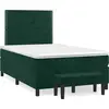 Image de vidaXL Lit boxspring avec matelas vert foncé 120x200 cm velours