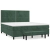Image de vidaXL Lit boxspring avec matelas vert foncé 180x200 cm velours
