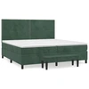 Image de vidaXL Lit boxspring avec matelas vert foncé 200x200 cm velours