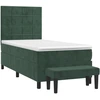 Image de vidaXL Lit boxspring avec matelas vert foncé 90x190 cm velours