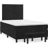 Image de vidaXL Lit boxspring avec matelas noir 120x200 cm velours
