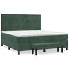 Image de vidaXL Lit boxspring avec matelas vert foncé 180x200 cm velours