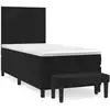 Image de vidaXL Lit boxspring avec matelas noir 80x200 cm velours