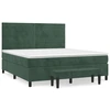 Image de vidaXL Lit boxspring avec matelas vert foncé 160x200 cm velours
