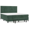 Image de vidaXL Lit boxspring avec matelas vert foncé 180x200 cm velours