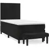 Image de vidaXL Lit boxspring avec matelas noir 80x200 cm velours