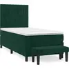 Image de vidaXL Lit boxspring avec matelas vert foncé 100x200 cm velours