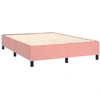 Image de vidaXL Lit boxspring avec matelas rose 140x190 cm velours