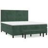 Image de vidaXL Lit boxspring avec matelas vert foncé 160x200 cm velours