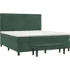 Image de vidaXL Lit boxspring avec matelas vert foncé 180x200 cm velours