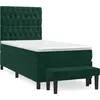 Image de vidaXL Lit boxspring avec matelas vert fonc © 80x200 cm velours