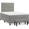 Image de vidaXL Lit boxspring avec matelas gris clair 120x200 cm velours