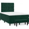 Image de vidaXL Lit boxspring avec matelas vert foncé 120x200 cm velours