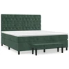 Image de vidaXL Lit boxspring avec matelas vert foncé 160x200 cm velours