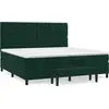 Image de vidaXL Lit boxspring avec matelas vert foncé 200x200 cm velours