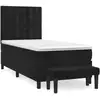 Image de vidaXL Lit boxspring avec matelas noir 90x190 cm velours