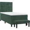 Image de vidaXL Lit boxspring avec matelas vert foncé 90x200 cm velours
