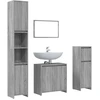 Image de vidaXL Ensemble de meubles de salle de bain 4 pièces Gris Sonoma Bois composite