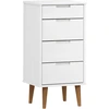 Image de Armoire à tiroirs MOLDE Blanc 40x35x82 cm Pin massif